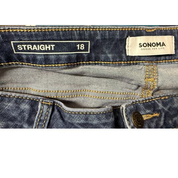 Sonoma Straight Jeans Size 18 Plus size 30 inseam - Picture 2 of 4